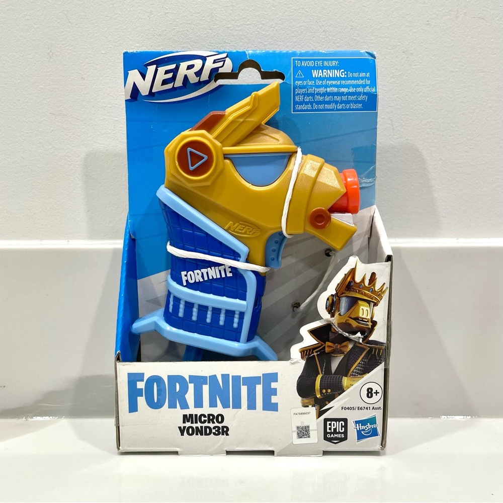 🟠5/$25 NEW Nerf Fortnite Micro Yond3r Dart-Firing Blaster *CROWN NOT INCLUDED*